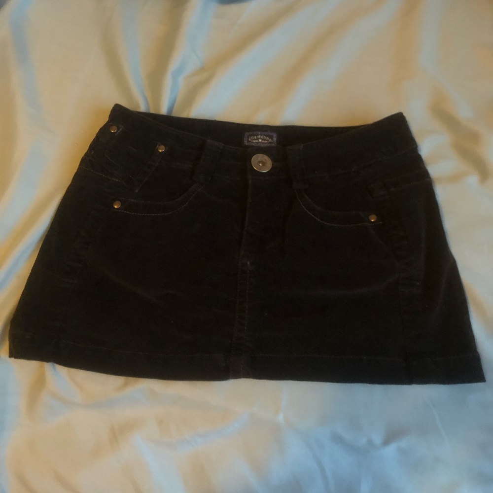 Black mini skirt
